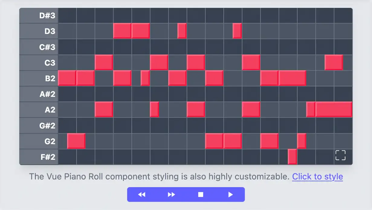 Vue Piano Roll
