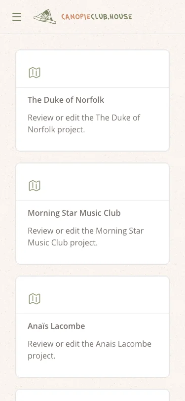 Canopie Club screenshot mobile